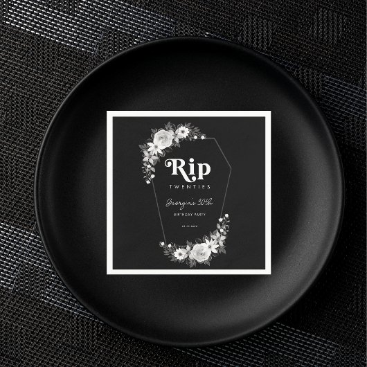 私の20代の黒い30歳の誕生日パーティーに裂け スタンダードカクテルナプキン
