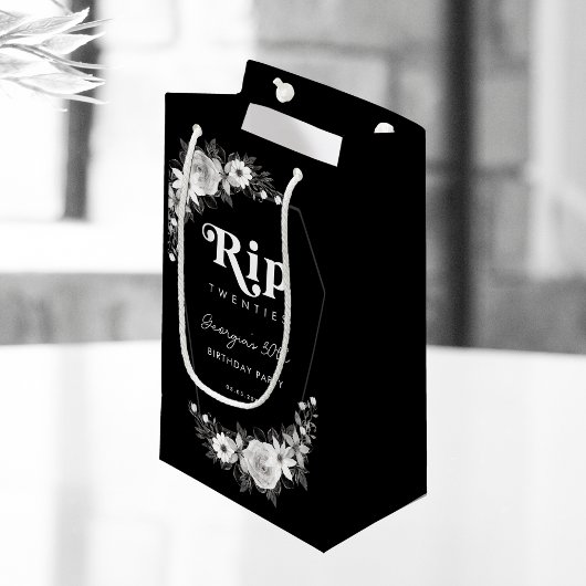 私の20代の黒い30歳の誕生日パーティーに裂け スモールペーパーバッグ