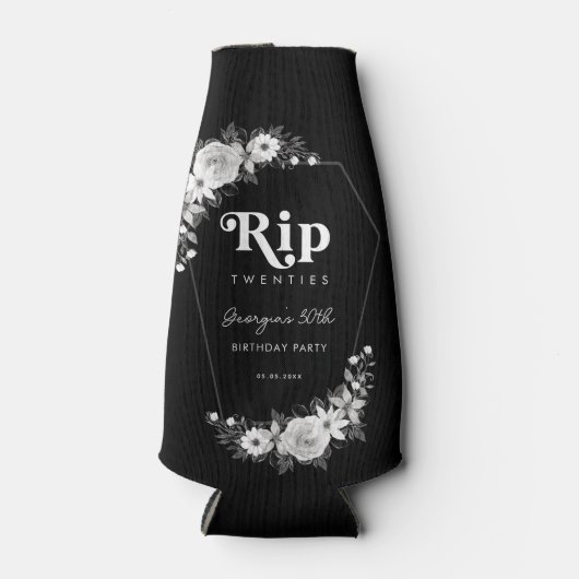 私の20代の黒い30歳の誕生日パーティーに裂け ボトルクーラー (正面)