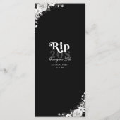 私の20代の黒い30歳の誕生日パーティーに裂け メニュー (裏面)