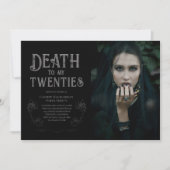 私の20代への死の写真30歳の誕生日 招待状 (正面)