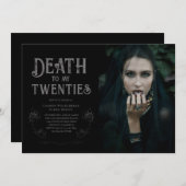 私の20代への死の写真30歳の誕生日 招待状 (正面/裏面)