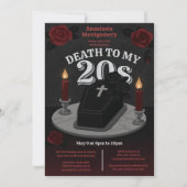 私の20代ゴシック人への女性の暗い30歳の誕生日の死 招待状 (正面)