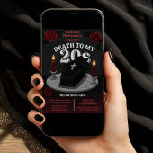 私の20代ゴシック人への女性の暗い30歳の誕生日の死 招待状