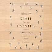 私の20代ハロウィーン30歳の誕生日への死 アクリル招待状 (正面)