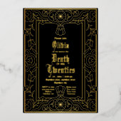 私の20代ハロウィーン30歳の誕生日への死 箔招待状 (正面)