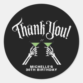 私の20代30歳の誕生日に白黒RIP ラウンドシール