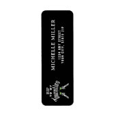 私の20代30歳の誕生日に白黒RIP ラベル (正面)