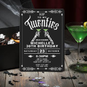 私の20代30歳の誕生日に白黒RIP 招待状