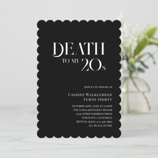 私の20代30歳の誕生日の死 招待状 (スタンド正面)