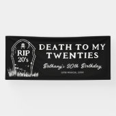 私の20歳の30歳の誕生日パーティーの死 横断幕 (横)