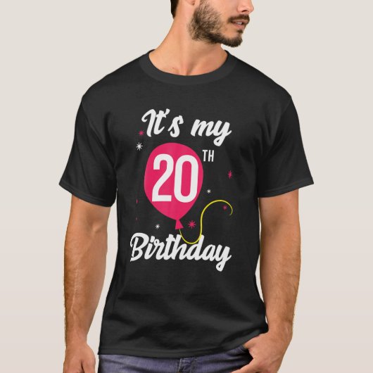 私の20誕生日目おもしろいのBデー20歳のバート Tシャツ (正面)