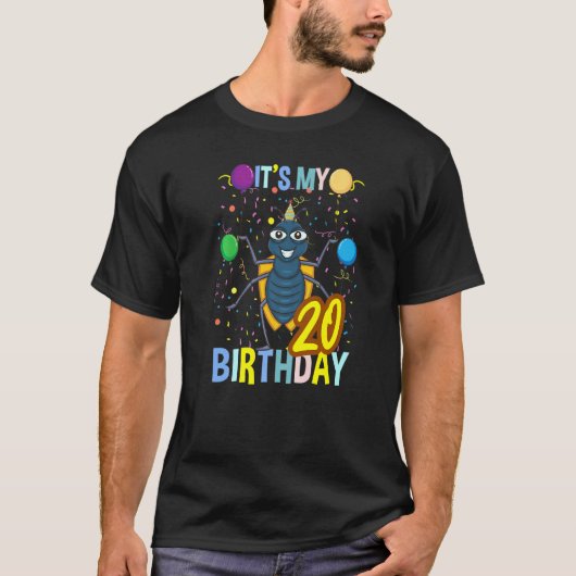 私の20誕生日虫昆虫学 Tシャツ (正面)