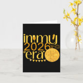 私の2026年時代の新年パーティーカウントダウン ファミ カード (黄色い花)