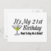 私の21歳の誕生日だ ポストカード (正面/裏面)
