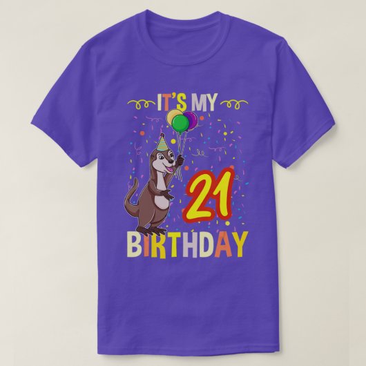 私の21歳の誕生日の海のオッター Tシャツ (デザイン正面)