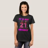 私の21歳の誕生日ガールドーナツハッピー21年 Tシャツ (正面フル)