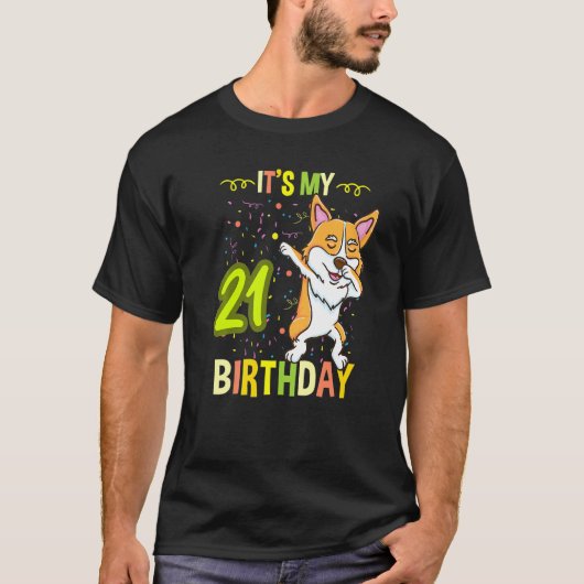 私の21歳の誕生日ダビングコルギ Tシャツ (正面)