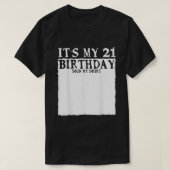 私の21歳の誕生日パーティー私の21歳の誕生日Si Tシャツ (デザイン正面)