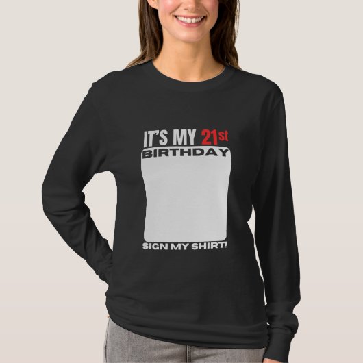 私の21歳の誕生日21歳の誕生日パーティー Tシャツ (正面)