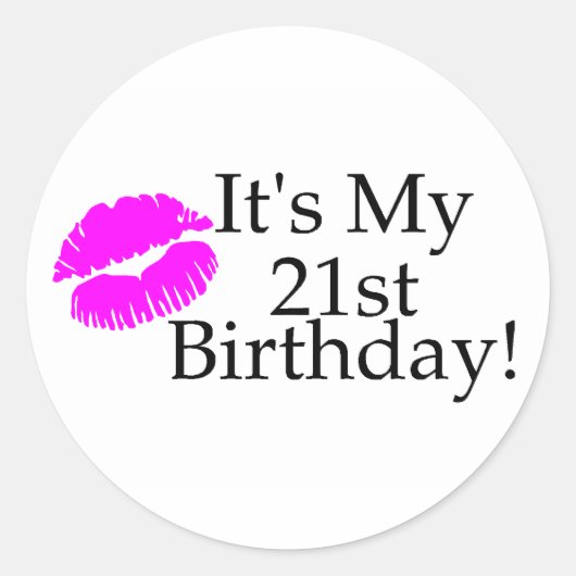 私の21歳の誕生日(キス) ラウンドシール (正面)