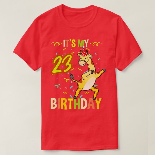 私の23番目の誕生日ダビングキリン – 1 Tシャツ (デザイン正面)