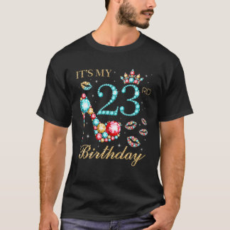 私の23誕生日かわいい23歳誕生日Q Tシャツ