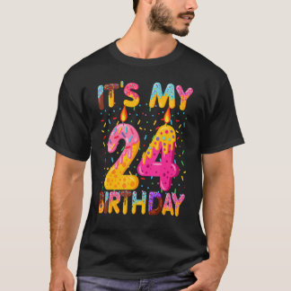 私の24誕生日スイートドーナツ24歳 Tシャツ