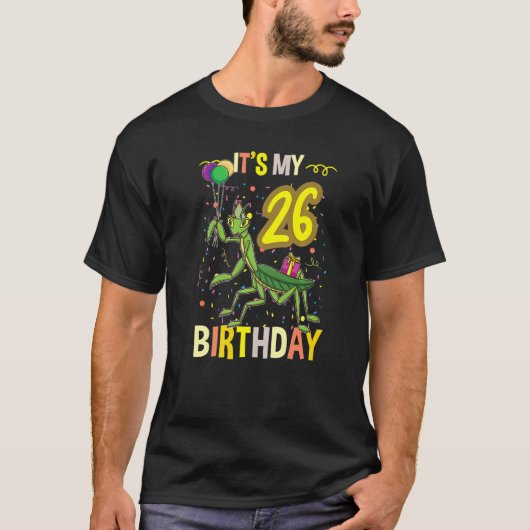 私の26誕生日の祈虫 Tシャツ (正面)