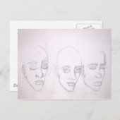 私の3人はKenya Verrett ポストカード (正面/裏面)