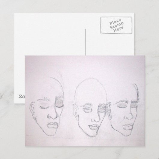 私の3人はKenya Verrett ポストカード (正面/裏面)