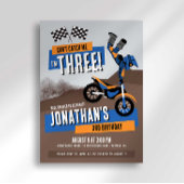 私の3歳のバースデーは、3台のダートバイクでキャッチミー！ 招待状