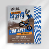 私の3歳のバースデーは、3台のダートバイクでキャッチミー！ 招待状