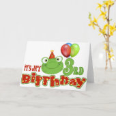 私の3歳の誕生日だ カード (黄色い花)