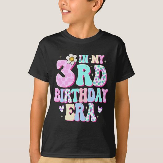 私の3歳の誕生日で女の子の3日目3歳 Tシャツ (正面)