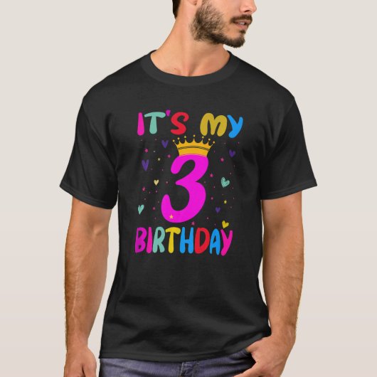 私の3歳の誕生日3歳の誕生日 Tシャツ (正面)