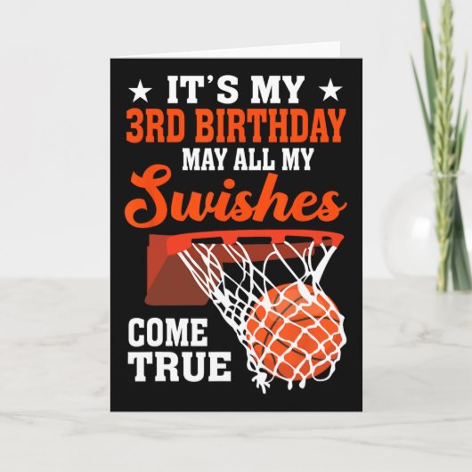 私の3歳の誕生日 スケッチ 3歳 カード (正面)