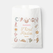 私の3番目のロデオディスコ女性のカーボーイ3番目の誕生日パーティー フェイバーバッグ (正面)