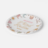 私の3番目のロデオディスコ女性のカーボーイ3番目の誕生日パーティー ペーパープレート (アングル)