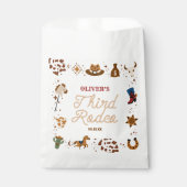 私の3番目のロデオ西カウボーイ3番目の誕生日パーティー フェイバーバッグ (正面)