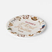 私の3番目のロデオ西カウボーイ3番目の誕生日パーティー ペーパープレート (アングル)