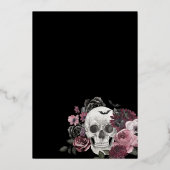 私の30代ゴシックの棺の誕生日パーティーへの死 箔招待状 (裏面)