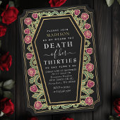 私の30代40回ゴシックの誕生日パーティーにリップデス 招待状