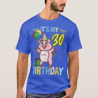 私の30歳の誕生日かわいい豚 Tシャツ