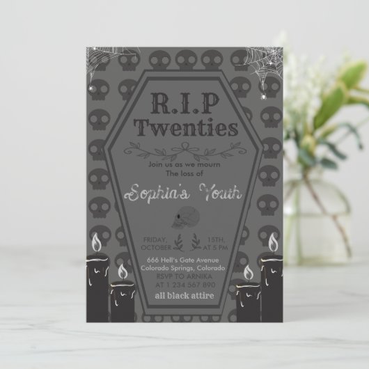 私の30歳の誕生日に20歳の死を取るパーティー 招待状 (スタンド正面)