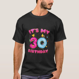 私の30歳の誕生日ガールスウィートドーナツ30歳 Tシャツ