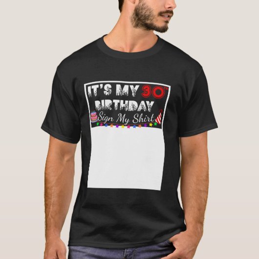 私の30歳の誕生日サイン私のシャツ30歳V Tシャツ (正面)