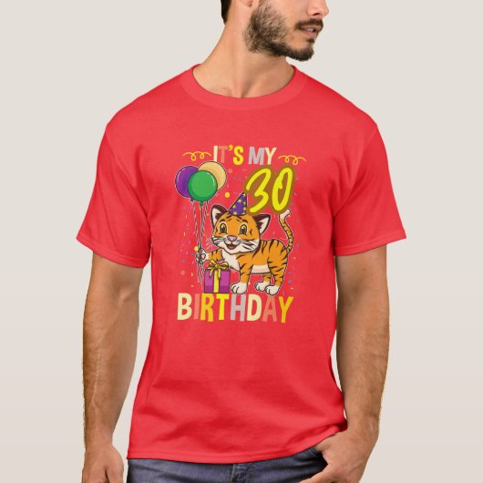 私の30歳の誕生日タイガー動物愛好家 Tシャツ (正面)