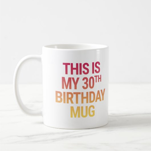 私の30歳の誕生日 コーヒーマグカップ (左)
