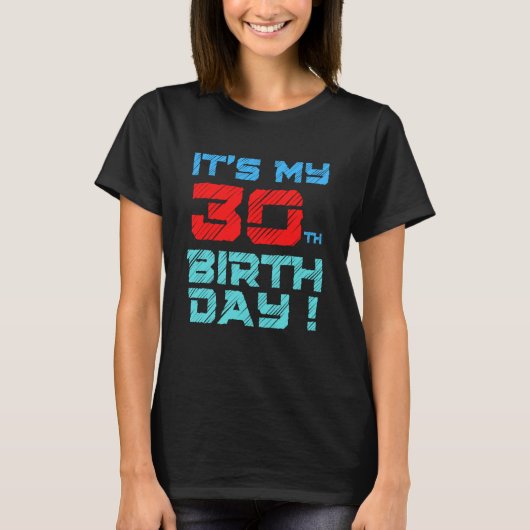 私の30誕生日誕生日女男性へ性キッズ Tシャツ (正面)